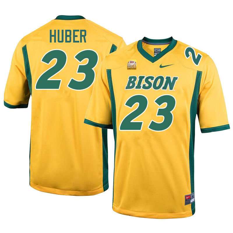 North Dakota State Bison #23 Kegan Huber College Football Jerseys Stitched-Yellow